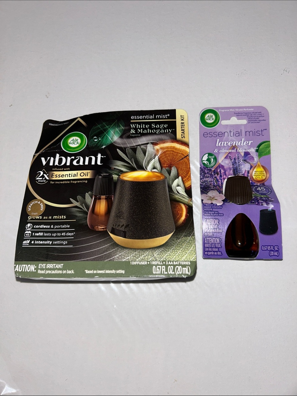 Air Wick Vibrant Essential Mist Diffuser + Lavender Refill - Set of 2